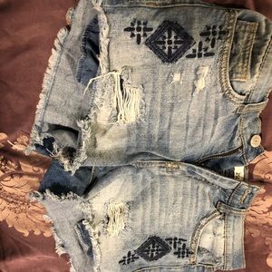 Shorts with a tribal pattern